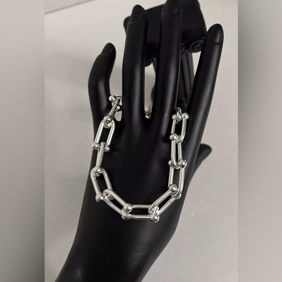 MIA Fiore Bracelet Dyadema U Link Sterling Silver Plated Bronze Italy New - Picture 11 of 15